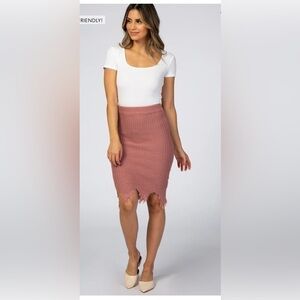 Love Tree Mauve Knitted Skirt NWT